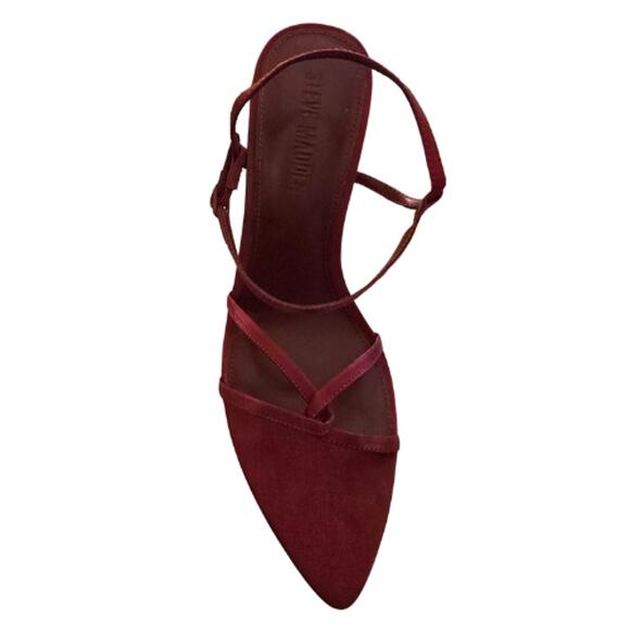 Steve Madden Stellina Sandal in Red Satin – EUC Size 9.5 - Picture 8 of 11
